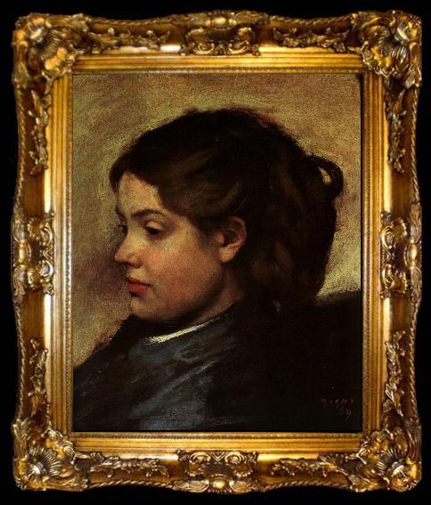framed  Edgar Degas Madamoiselle Dobigny, ta009-2